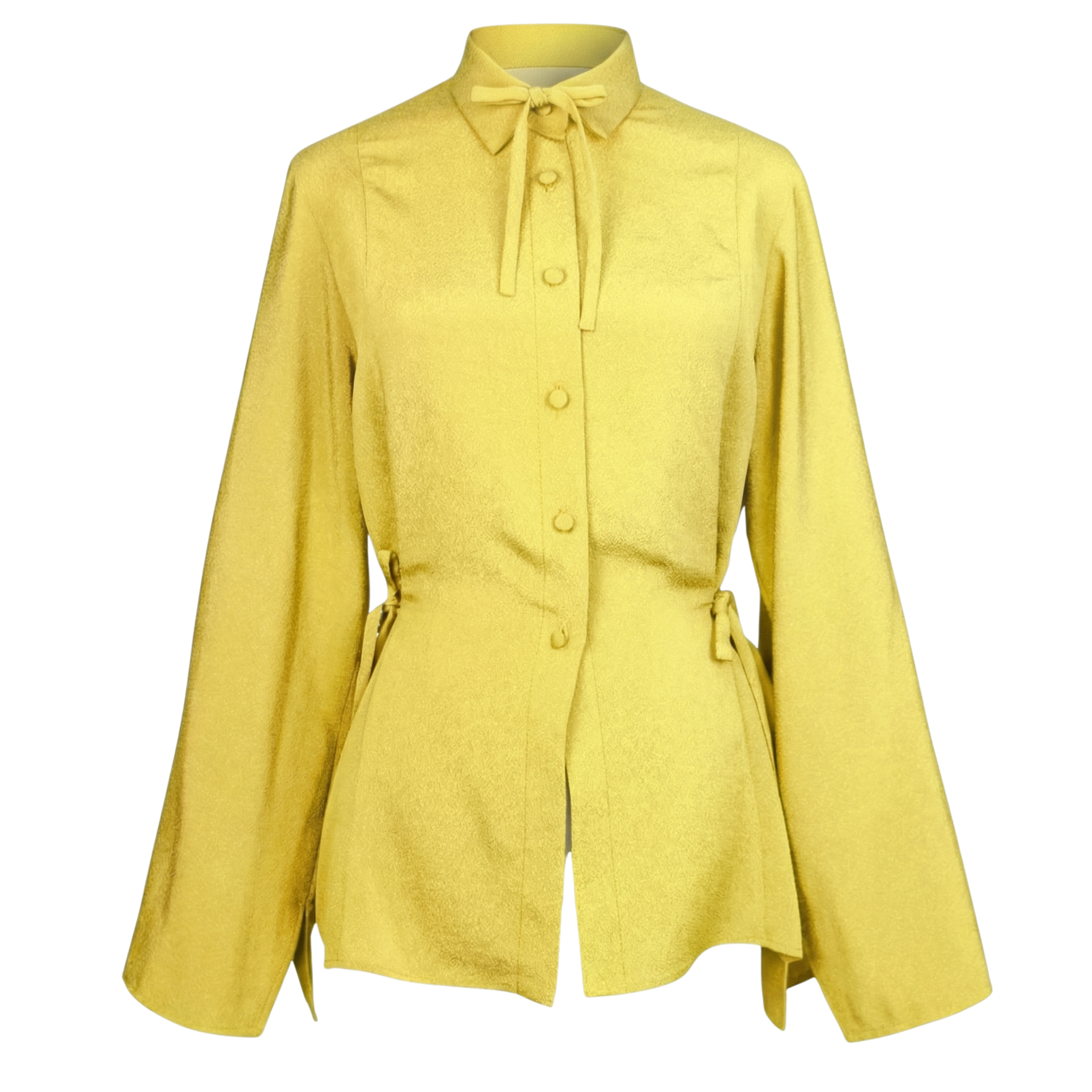 Ribbon Blouse – Adjustable Draped Look