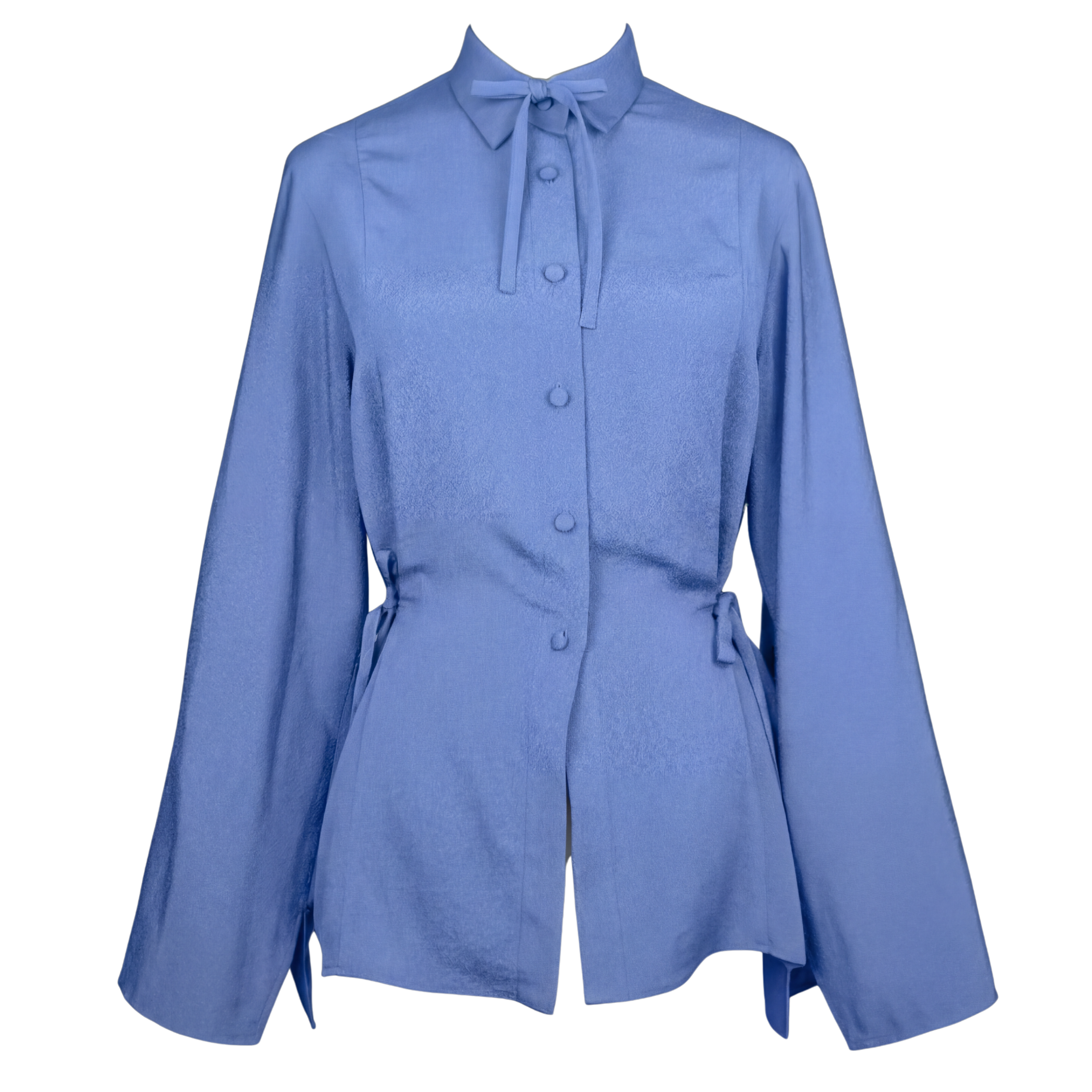 Ribbon Blouse – Adjustable Draped Look