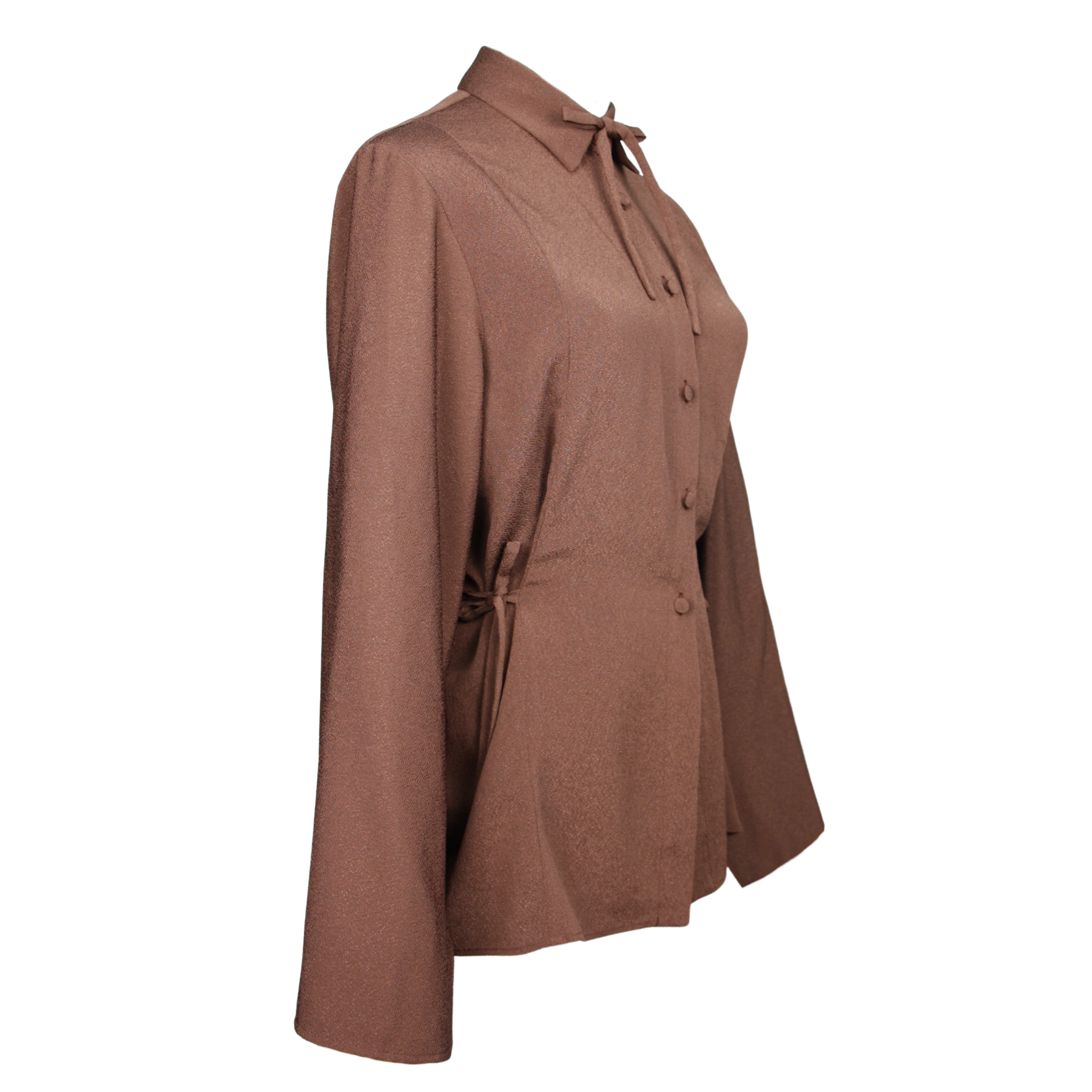 Ribbon Blouse – Adjustable Draped Look