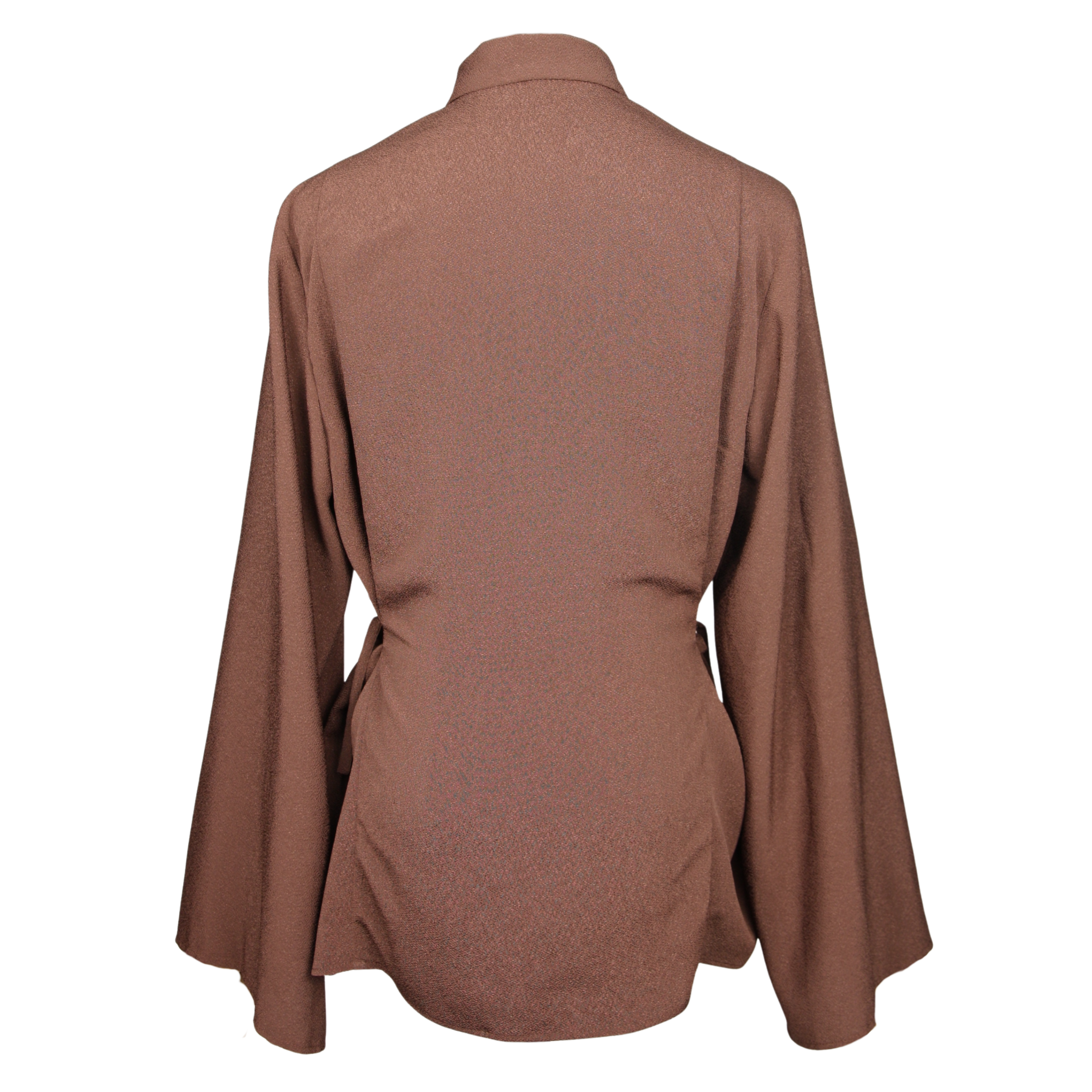 Schleifen Bluse – Verstellbare Wickelbluse aus japanischem Crêpe