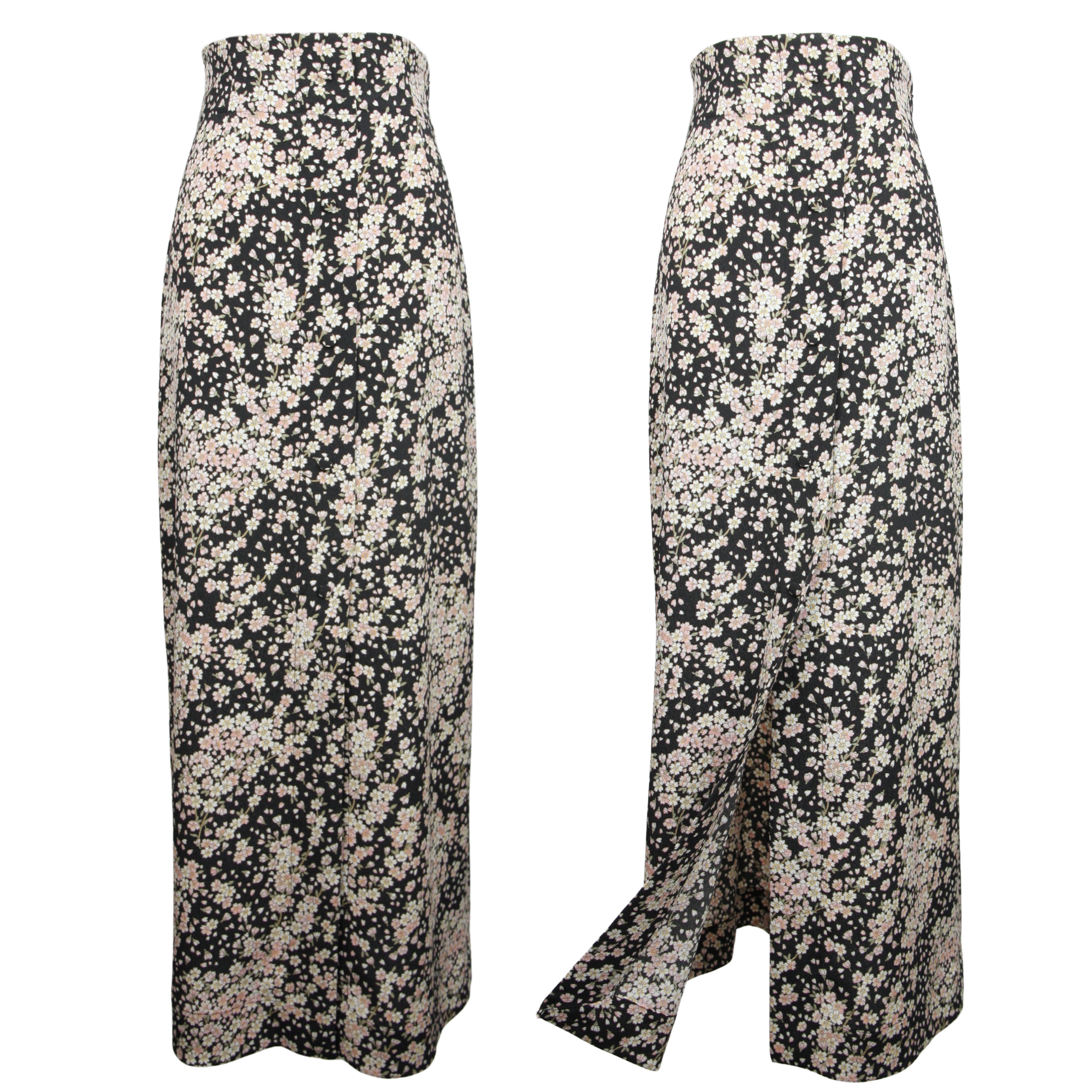 ボタン付きスカート