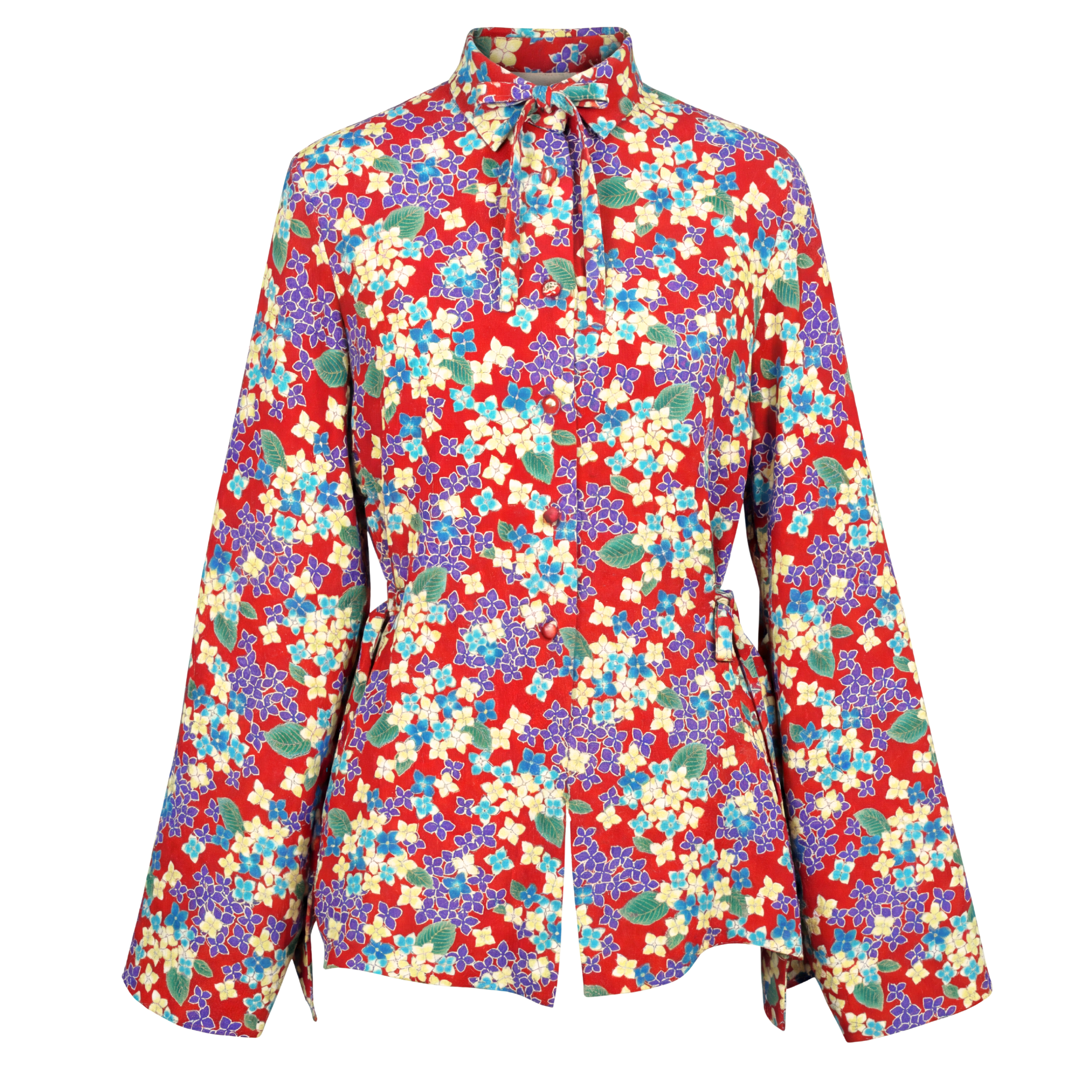 Ribbon Blouse – Adjustable Draped Look