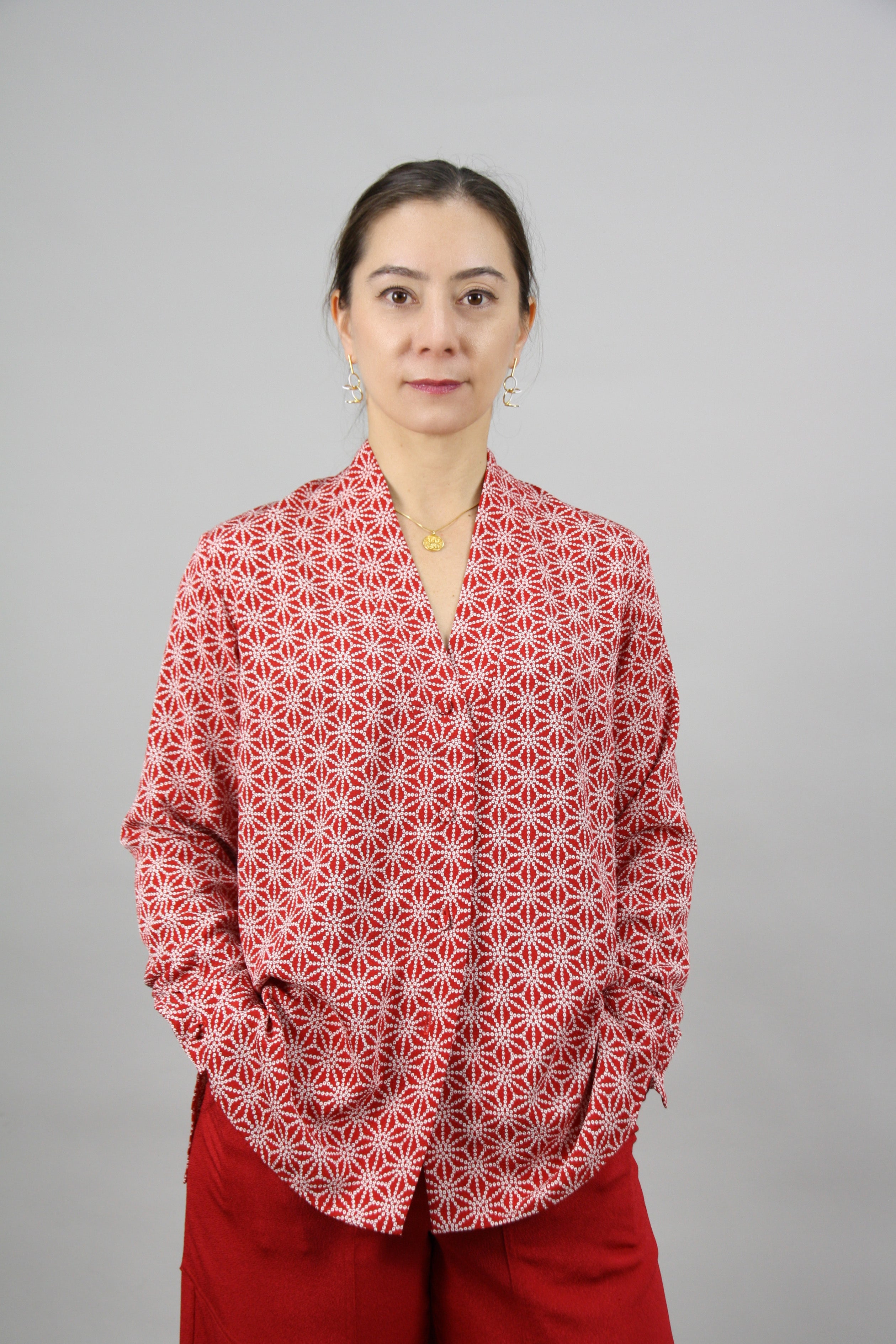 Kimono Collar Blouse – Elegant Minimalism