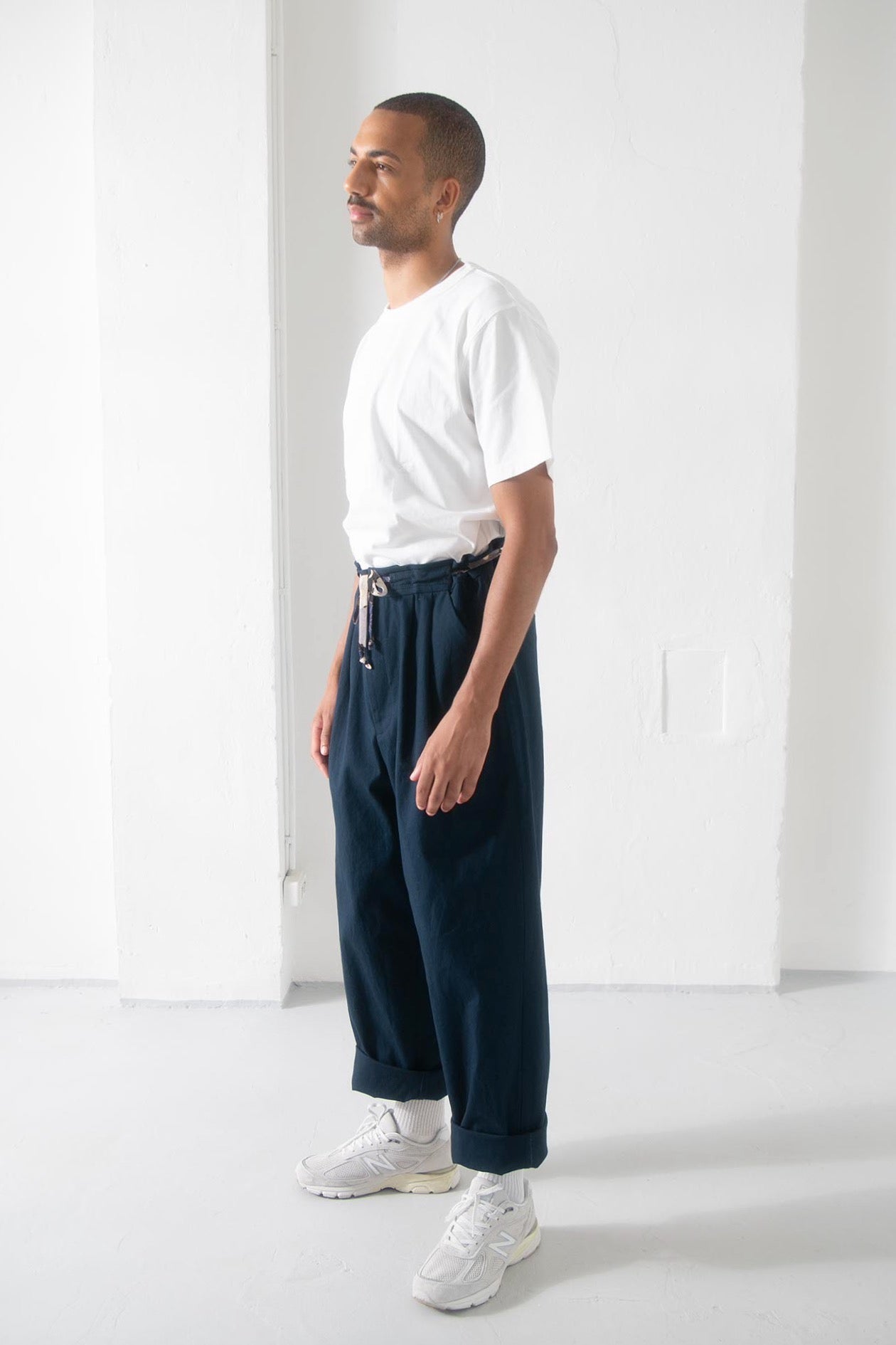 BUNDFALTEN HOSE AUS CANVAS