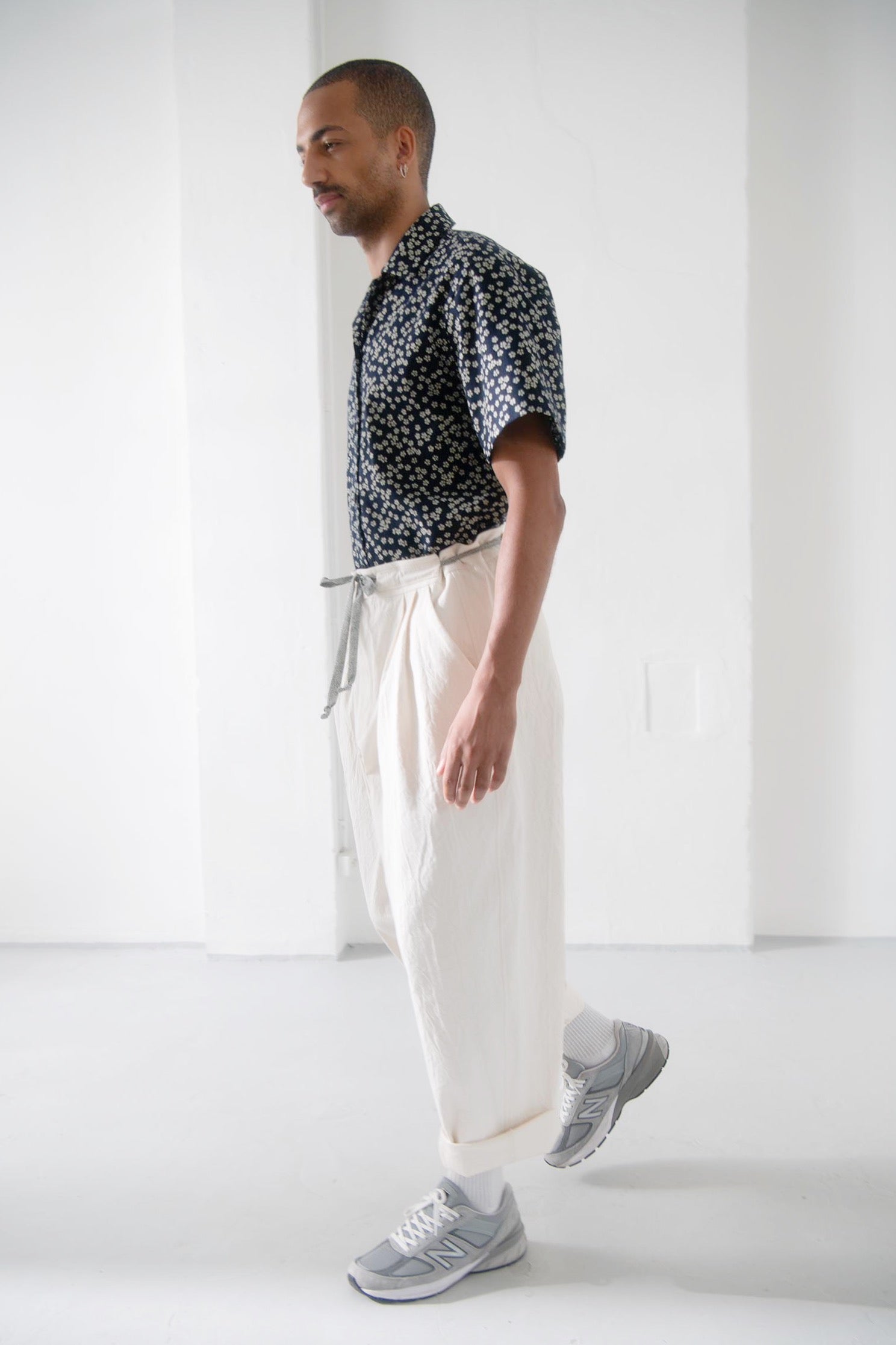 BUNDFALTEN HOSE AUS CANVAS