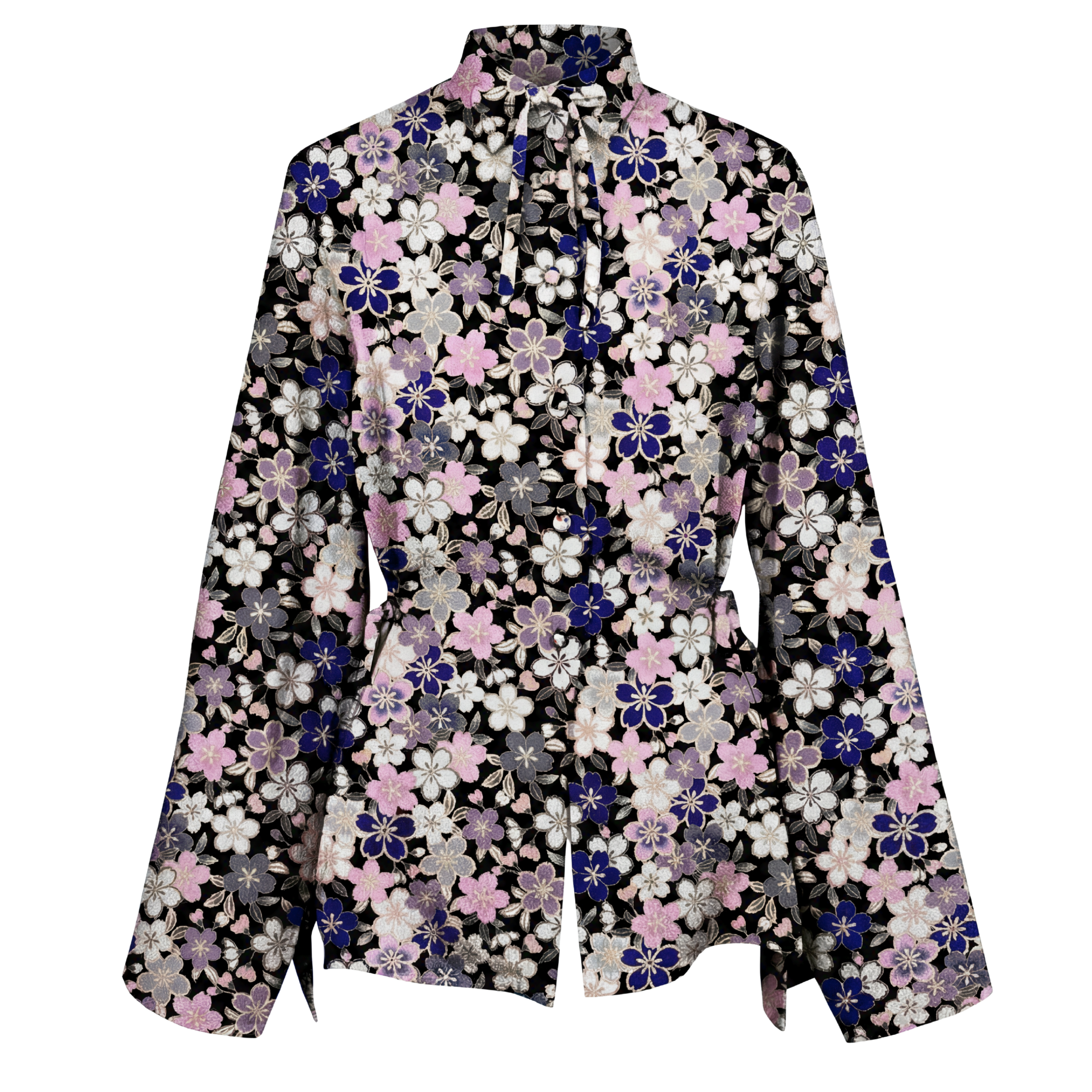 Ribbon Blouse – Adjustable Draped Look