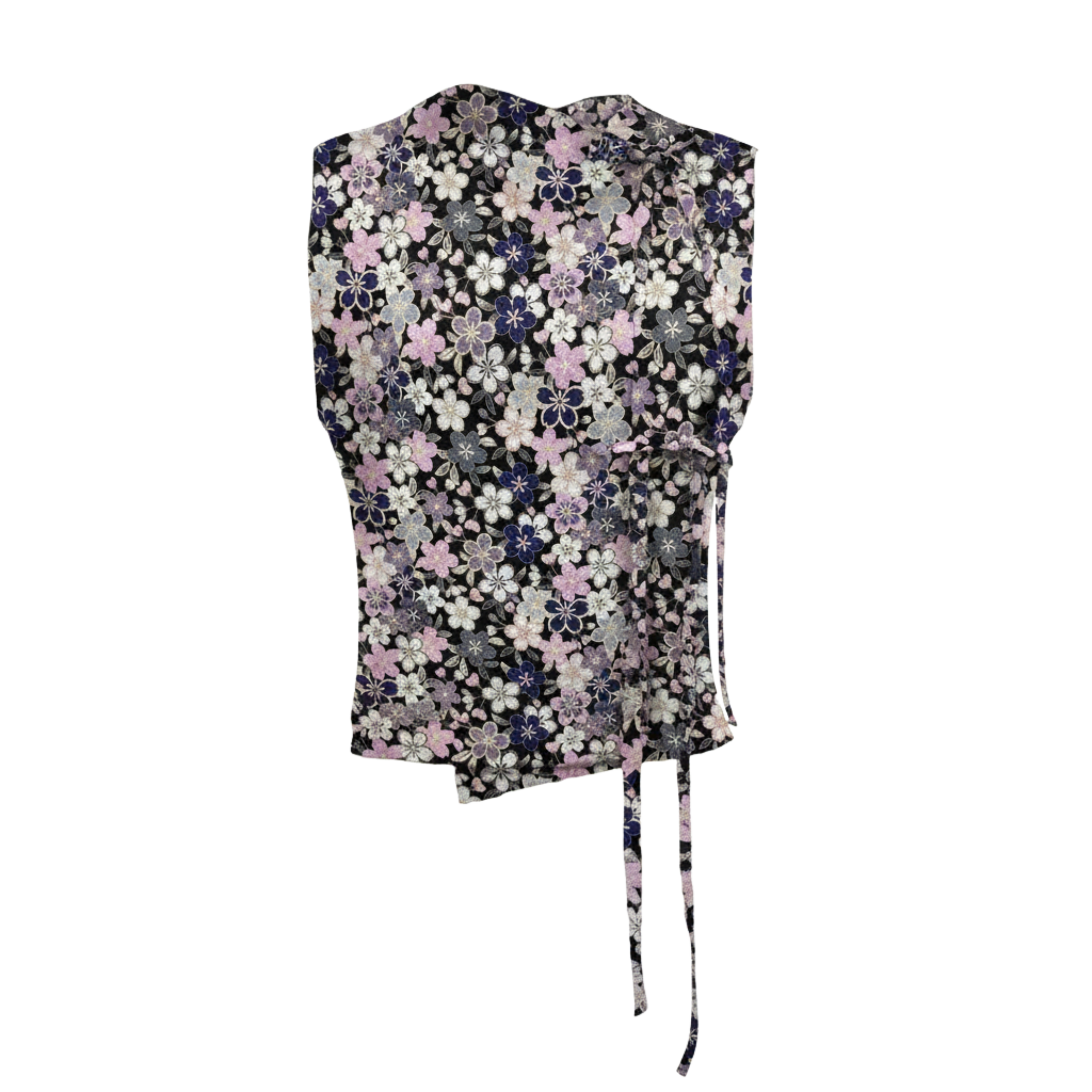 Reversible Ribbon Vest – Versatile Sleeveless Vest with Tie-Front
