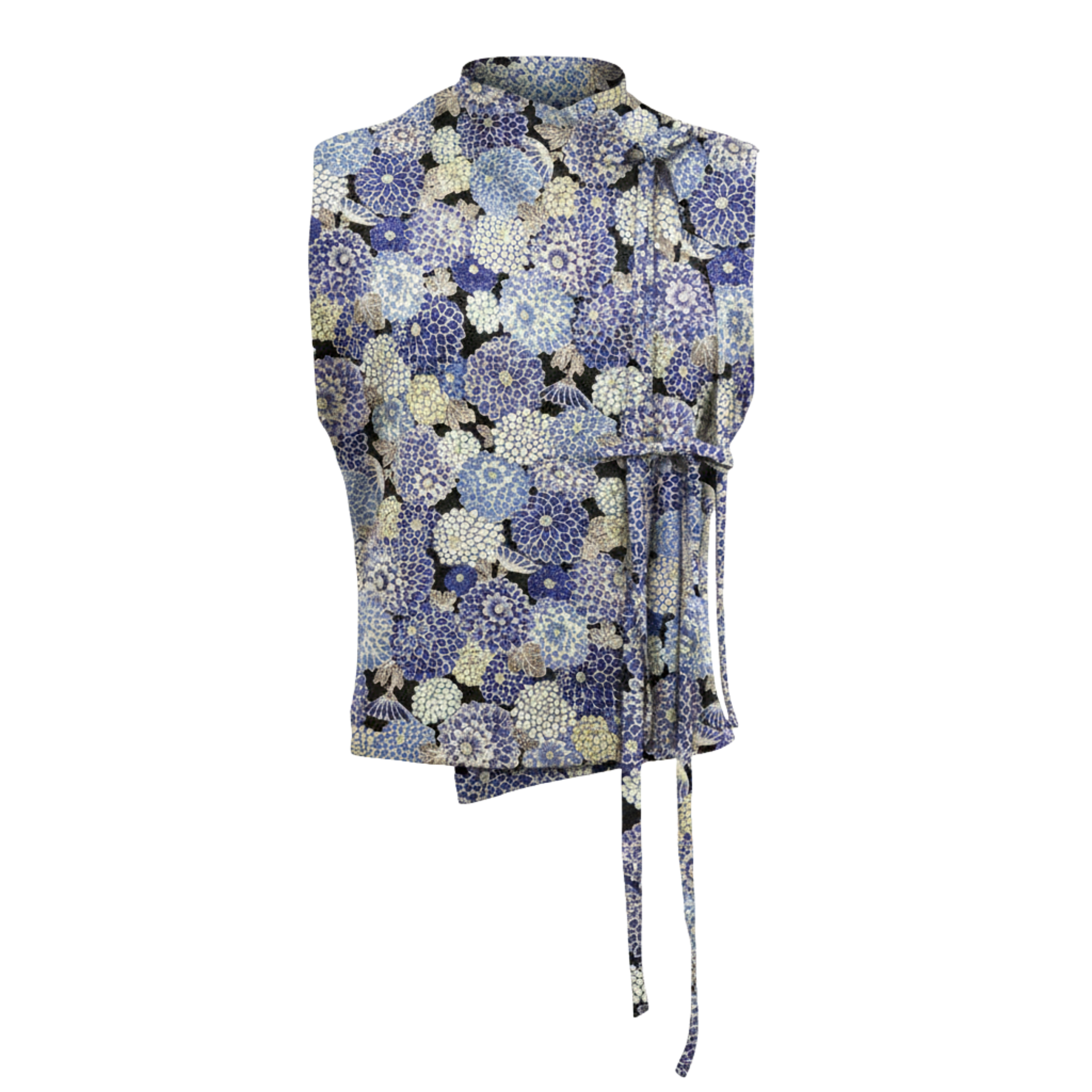 Reversible Ribbon Vest – Versatile Sleeveless Vest with Tie-Front