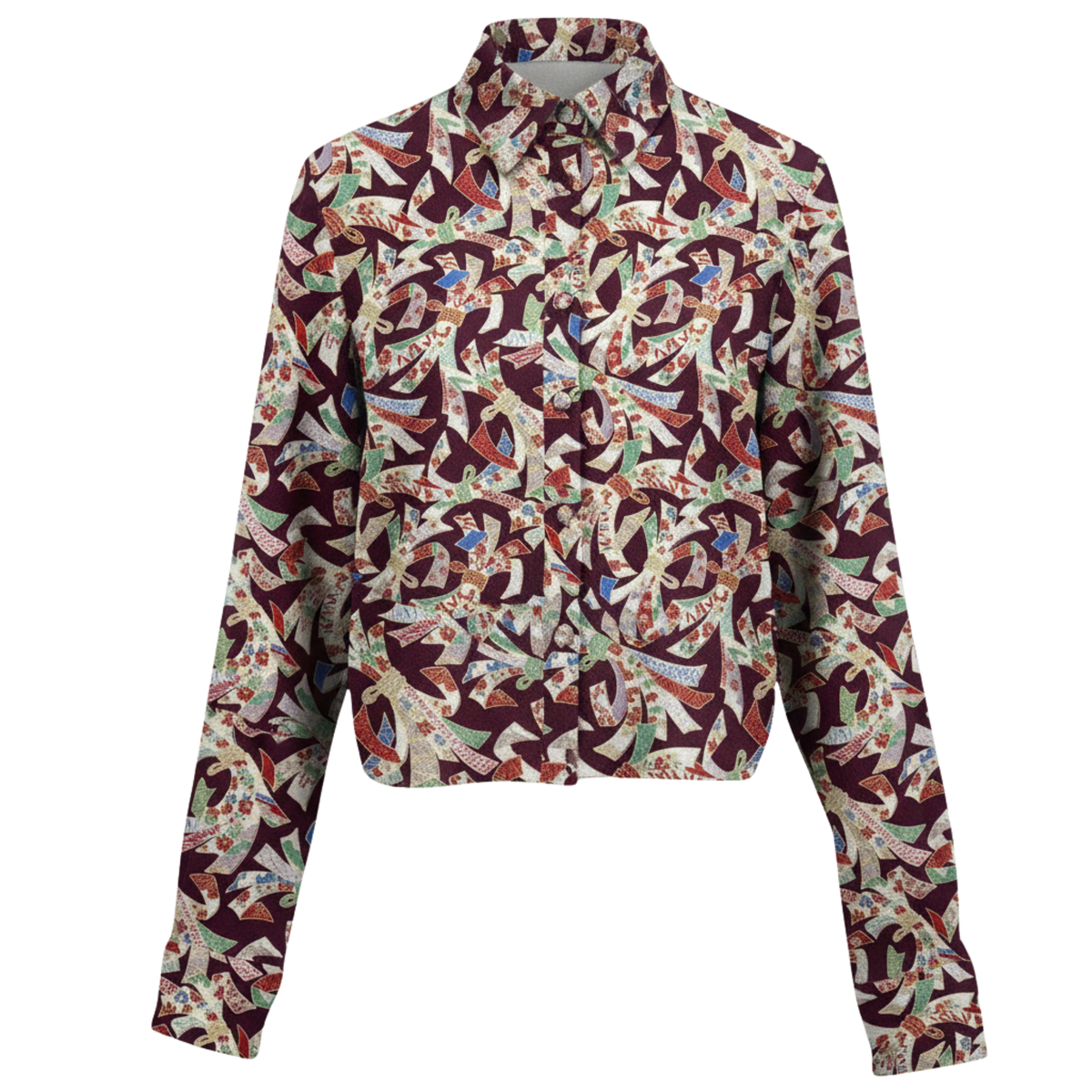 Overlapped Blouse – Cropped & Flowing Silhouette