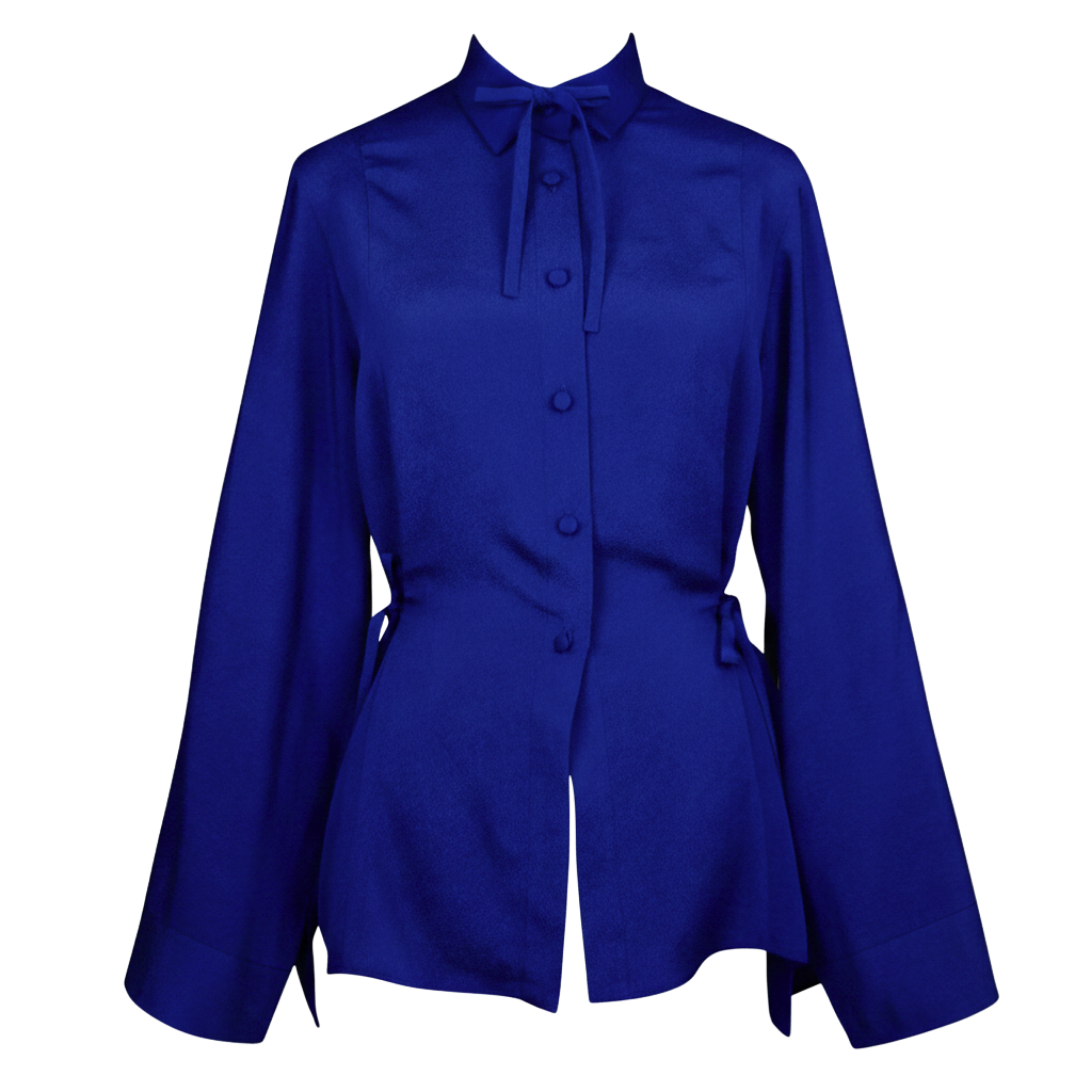 Ribbon Blouse – Adjustable Draped Look