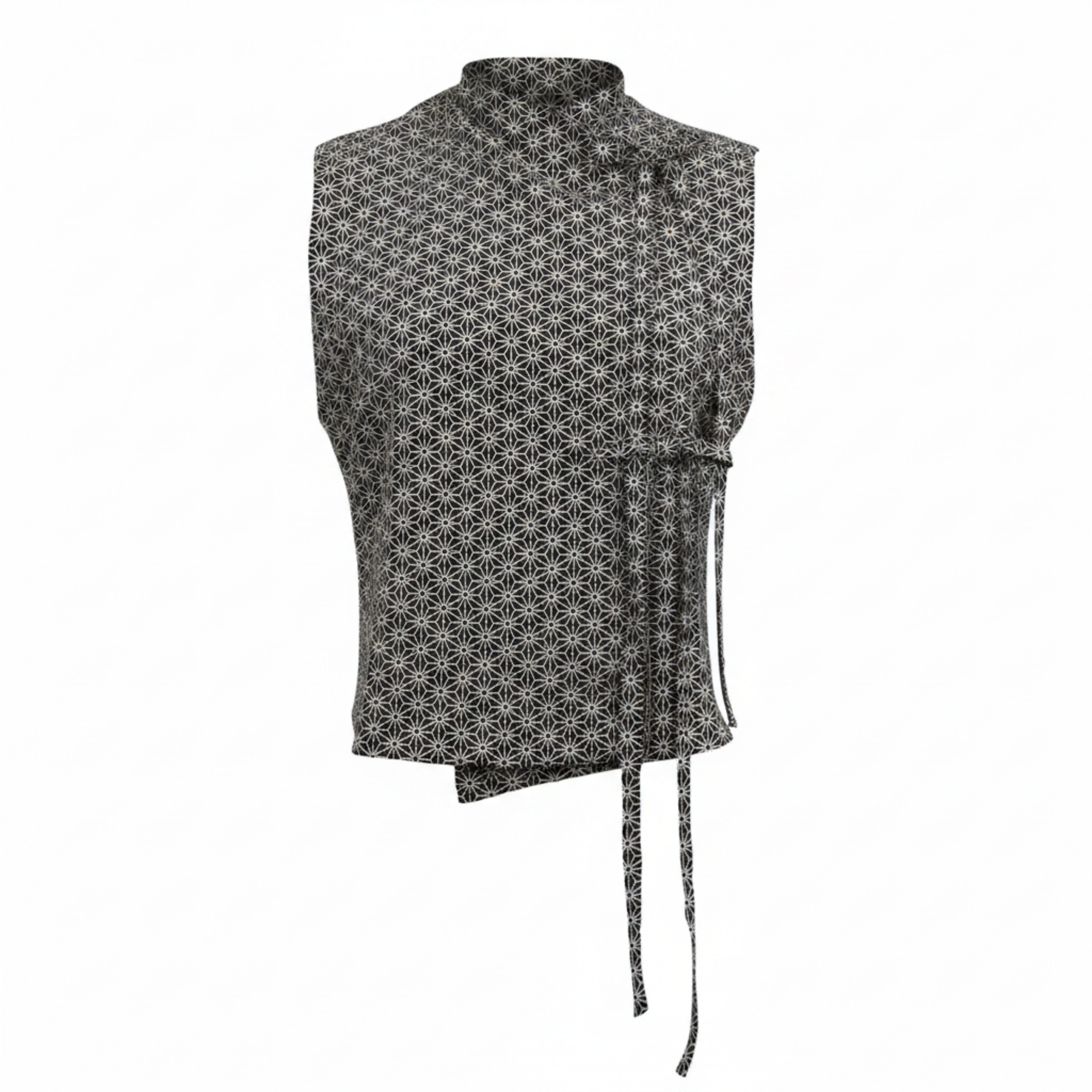 Reversible Ribbon Vest – Versatile Sleeveless Vest with Tie-Front
