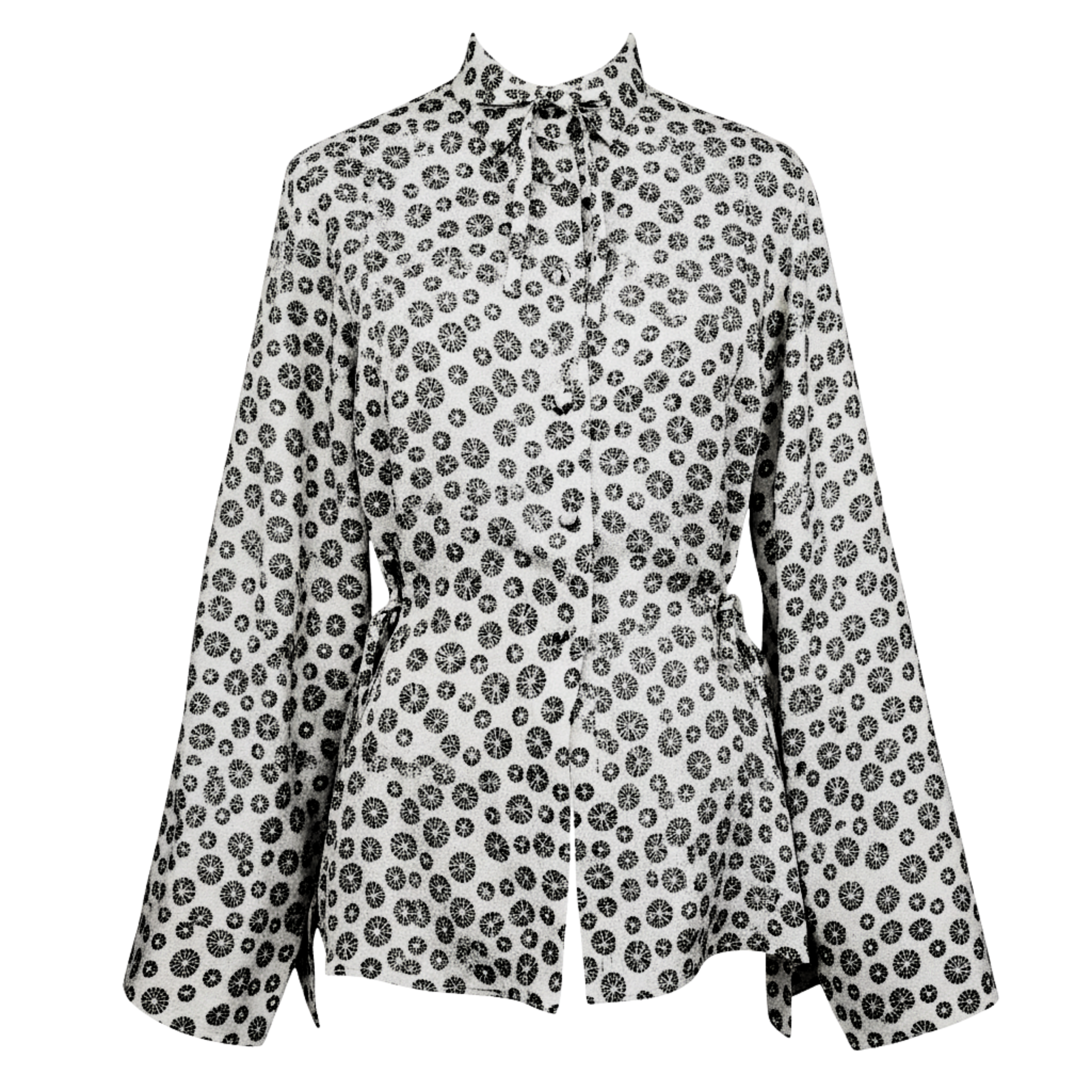 Ribbon Blouse – Adjustable Draped Look