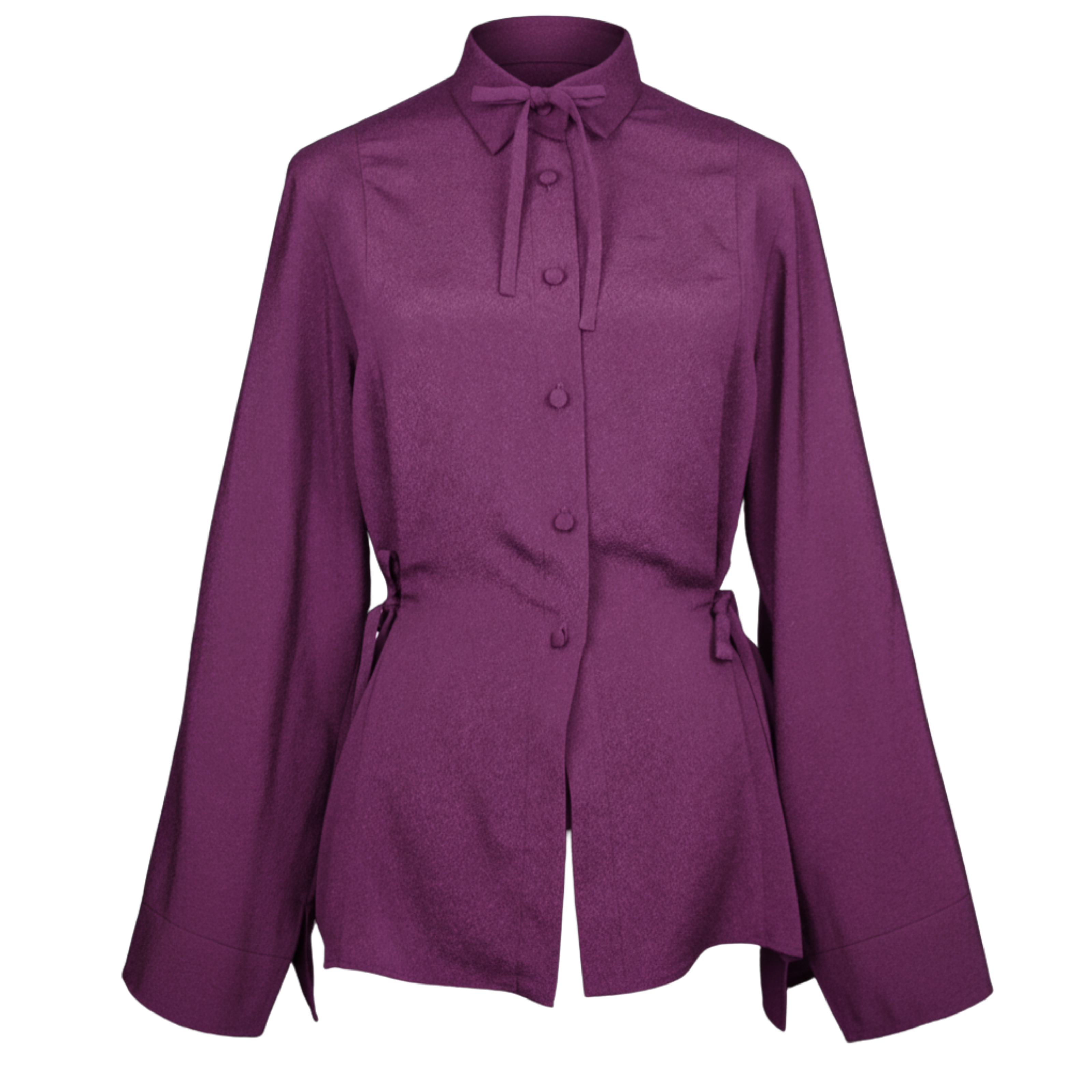 Ribbon Blouse – Adjustable Draped Look