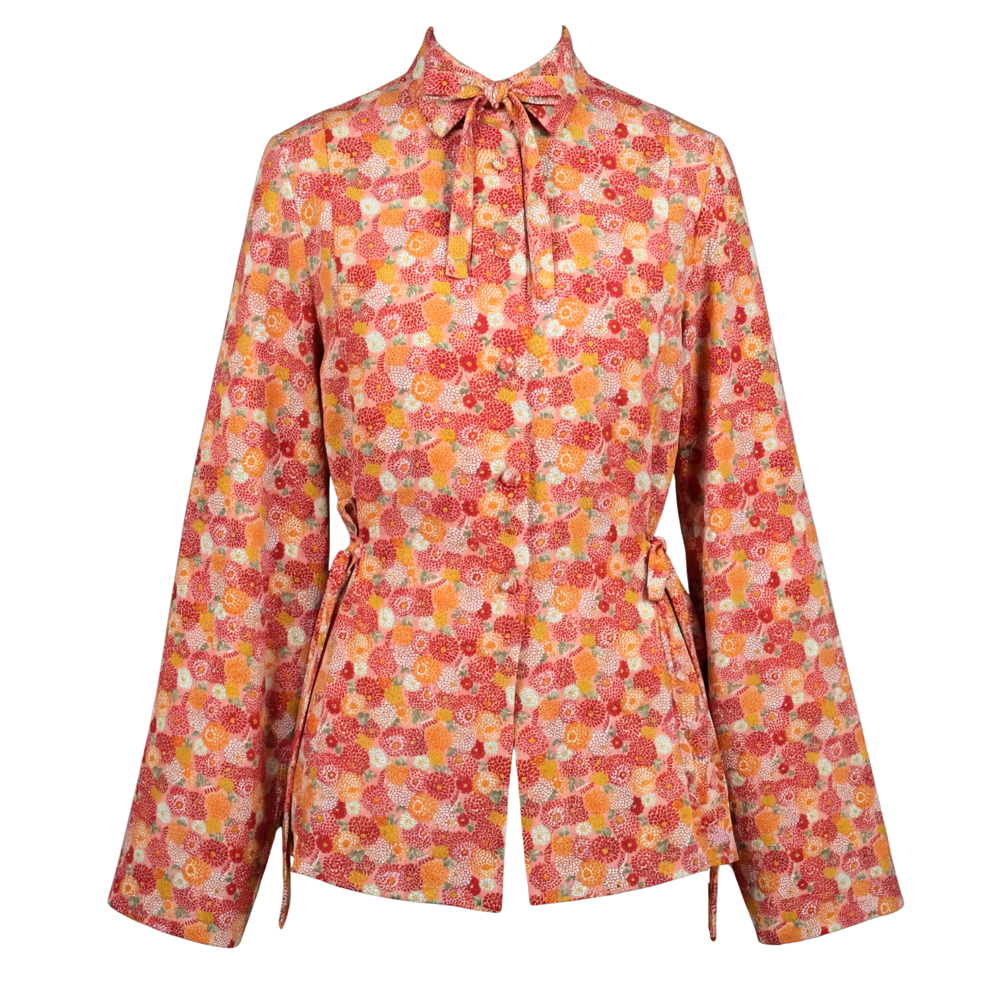 Ribbon Blouse – Adjustable Draped Look