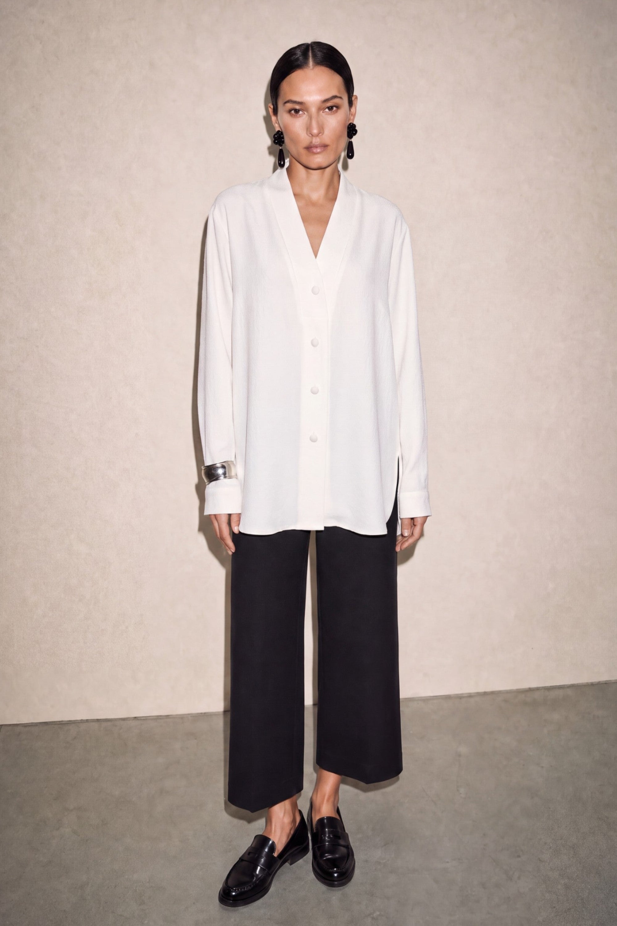 Kimono Collar Blouse – Elegant Minimalism