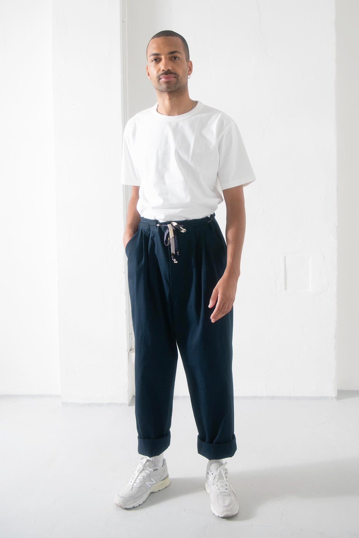 BUNDFALTEN HOSE AUS CANVAS