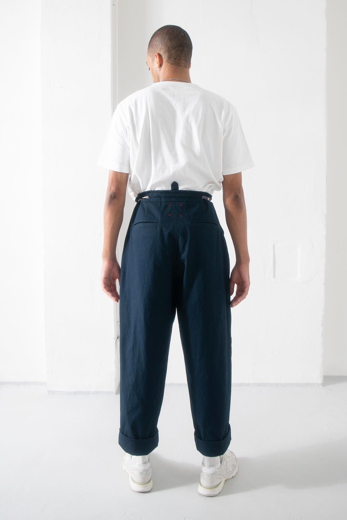 BUNDFALTEN HOSE AUS CANVAS