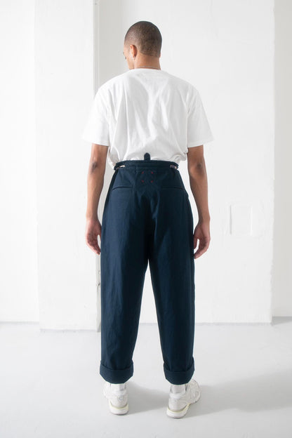 BUNDFALTEN HOSE AUS CANVAS