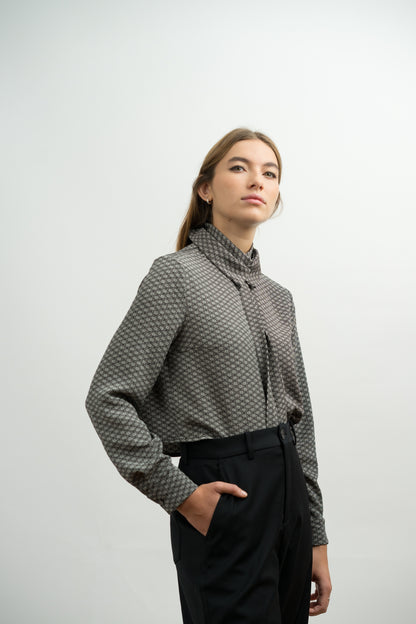 SIGNATURE 2-WEGE-BLUSE MIT DOPPELKRAGEN
